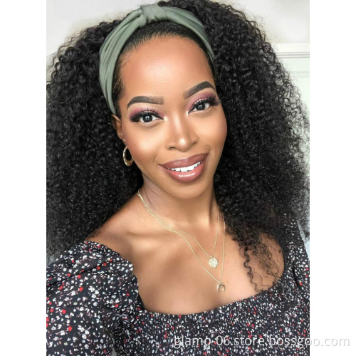 Annione Human Hair Wigs Raw Virgin Hair Human Hair Lace Front Straight Headband Wigs for Black Women 360 Lace Front Headband Wig